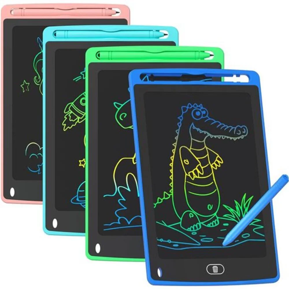 4 Pack LCD Writing Tablet for Kids, 8.5 Inch Colorful Doodle Board Drawing